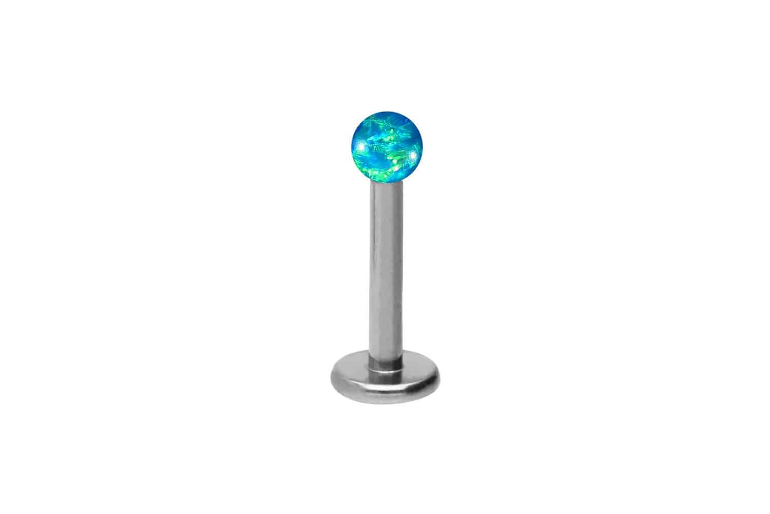 Chirurgenstahl Labret Piercing SYNTHETISCHER OPAL